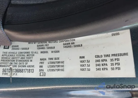 2006 Hummer H3 Suv from USA, damaged, VIN 5GTDN136068171813